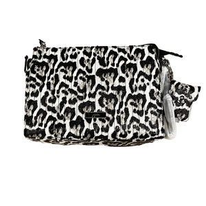 Chic Black and White Animal Print Women's Bag